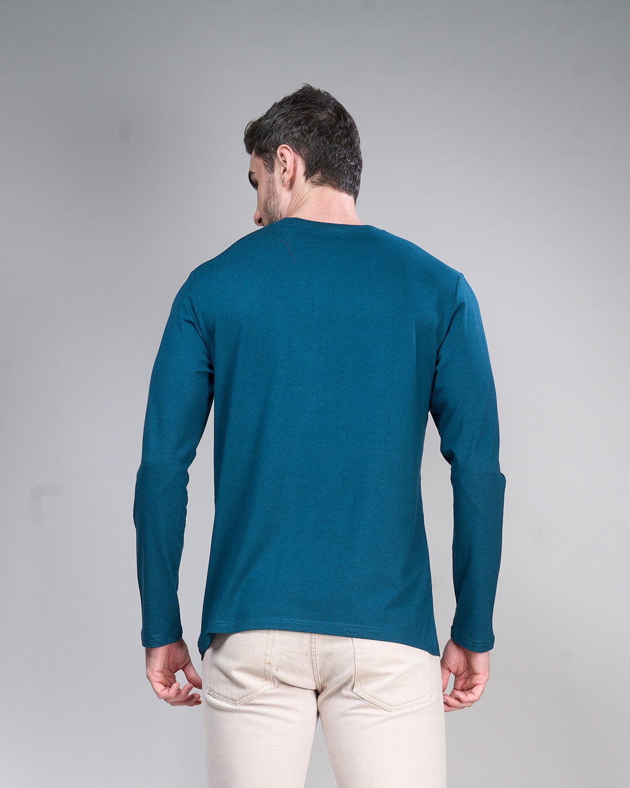 MAGENTA BAMBOO CREW KNIT LONG SLEEVE  TOP main image 0